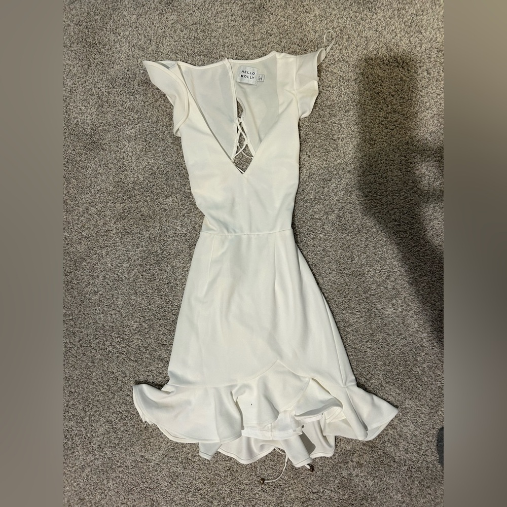 Hello Molly Cream Backless Dress